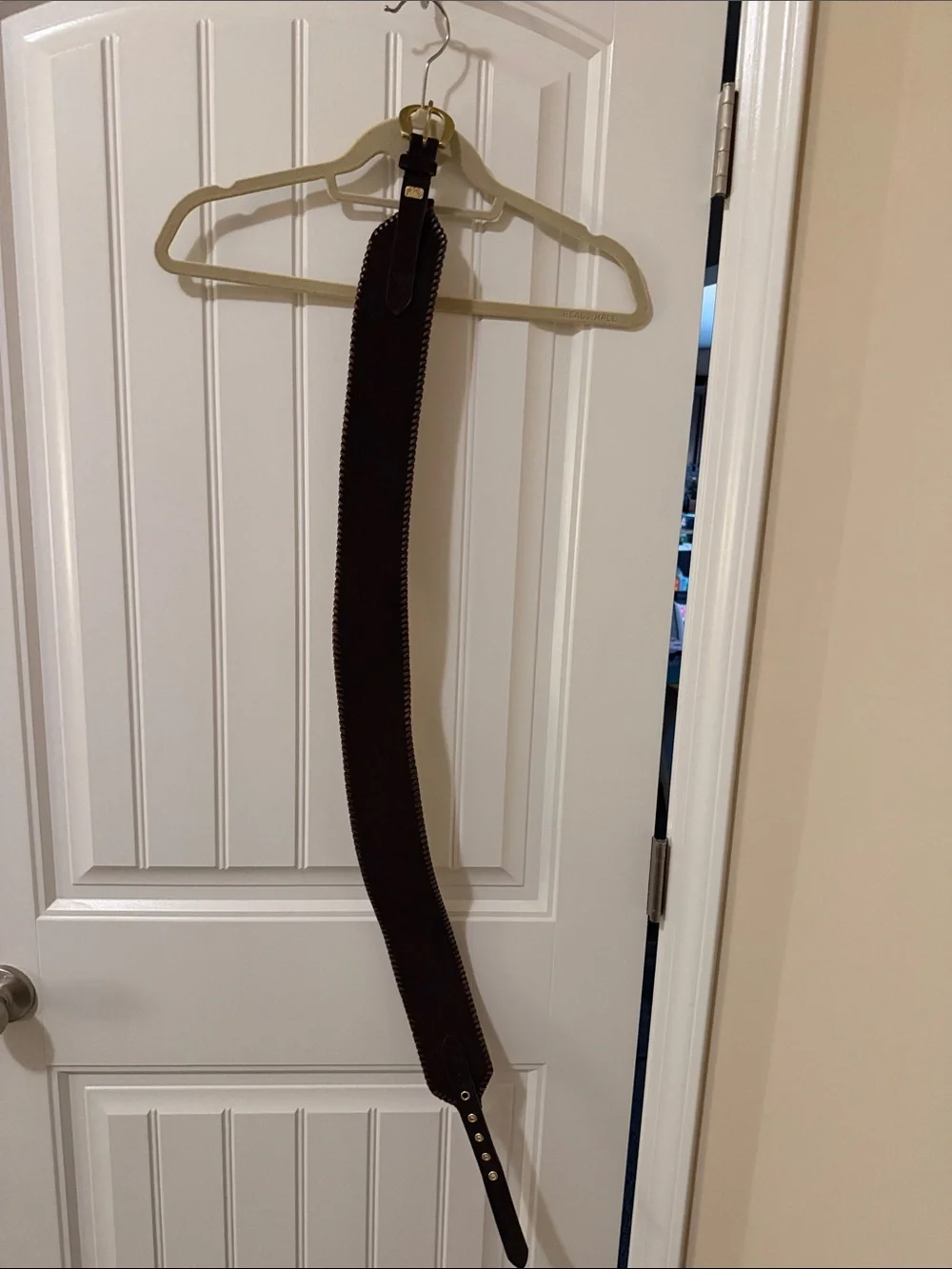Ladies Brown Genuine Leather Suede Boho Belt